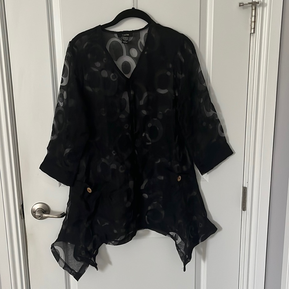 Black beach cover up